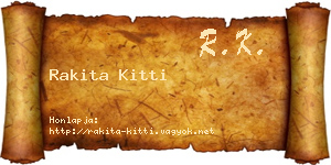 Rakita Kitti névjegykártya